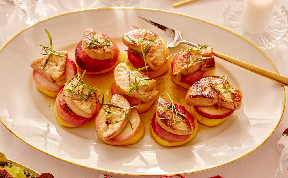 Erdäpfellaibchen mit Gänseleber und Äpfeln • Rezept • GUSTO.AT