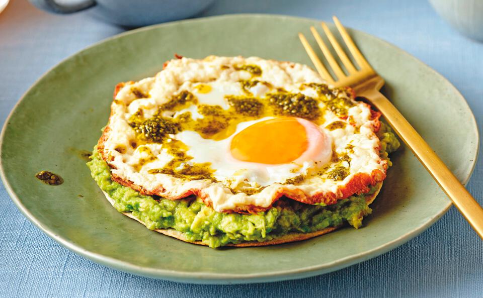 Gebratene Feta-Pesto-Eier