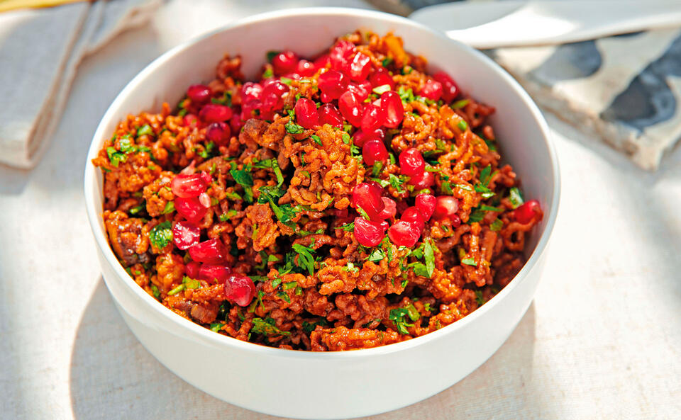 Sticky Harissa-Faschiertes