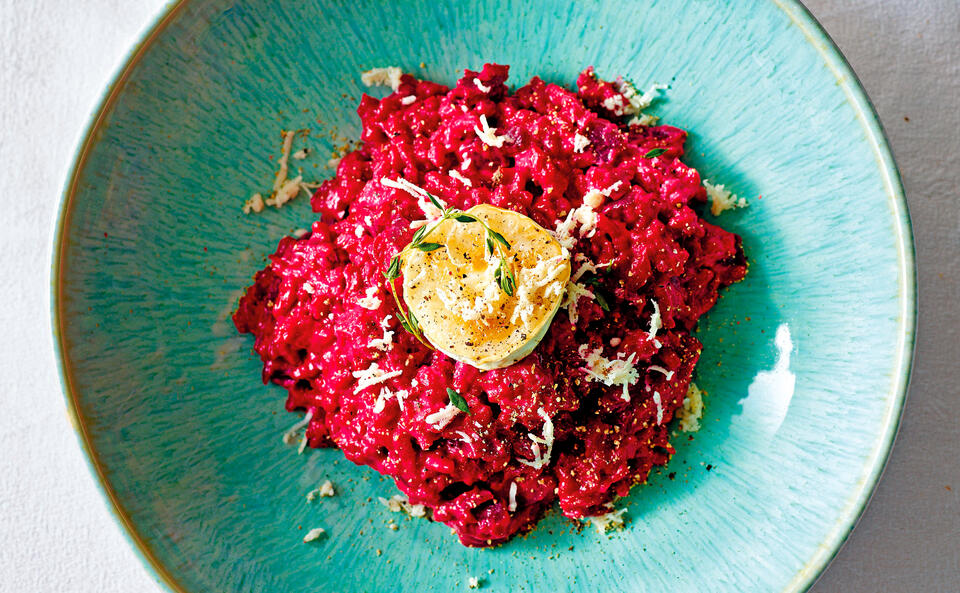 Cremiges Rote-Rüben-Risotto mit Kren